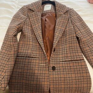ABERCROMBIE & FITCH Houndstooth blazer (lined)